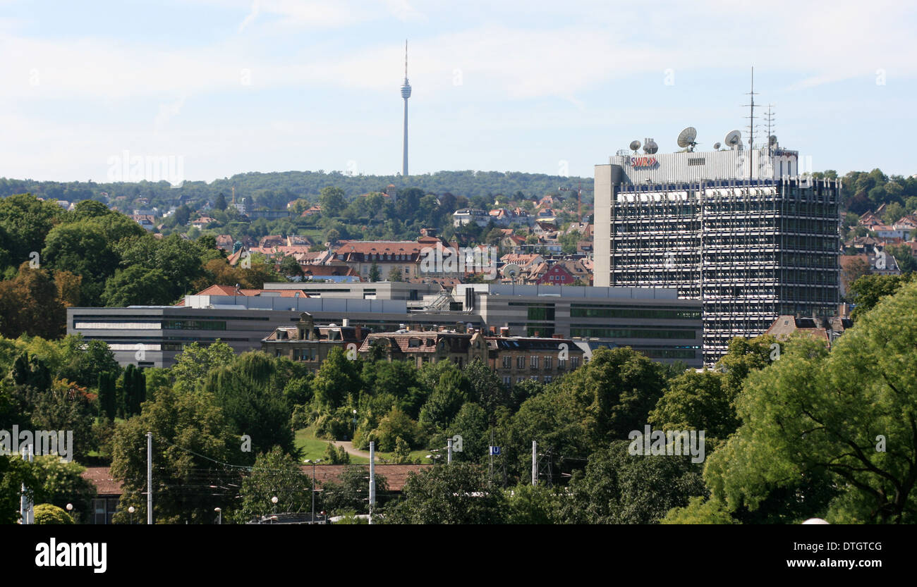 Stuttgart Radio und öffentlich-rechtlichen Rundfunk - wireless-Übertragung im Hintergrund Stockfoto