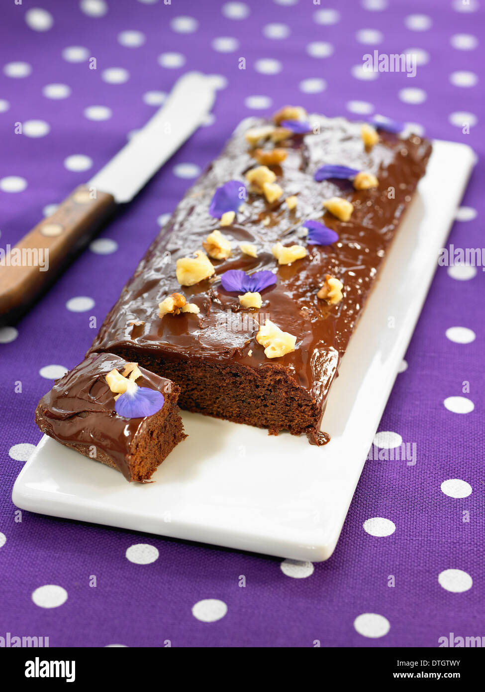 Choco und Teff Müsli-Kuchen Stockfoto