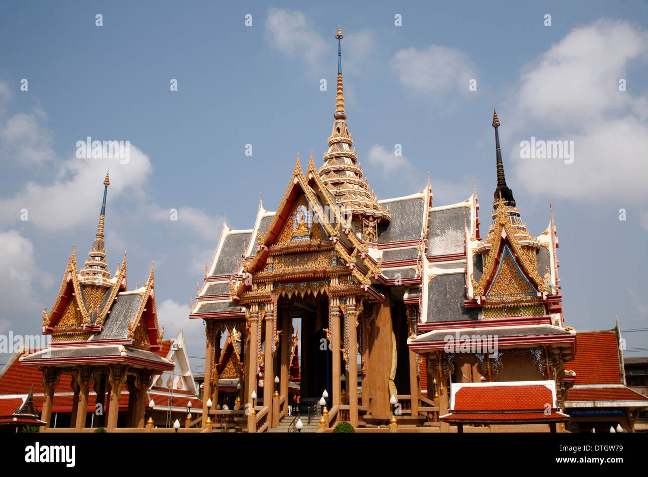 Wat Pom Wichian Chotikaram, Mahachai, Samut Sakhon, Thailand Stockfoto