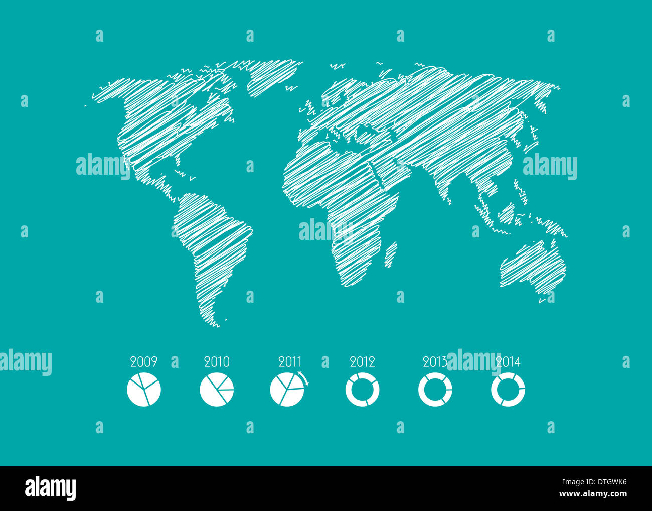 moderne Business-Infografiken-Elemente Stockfoto
