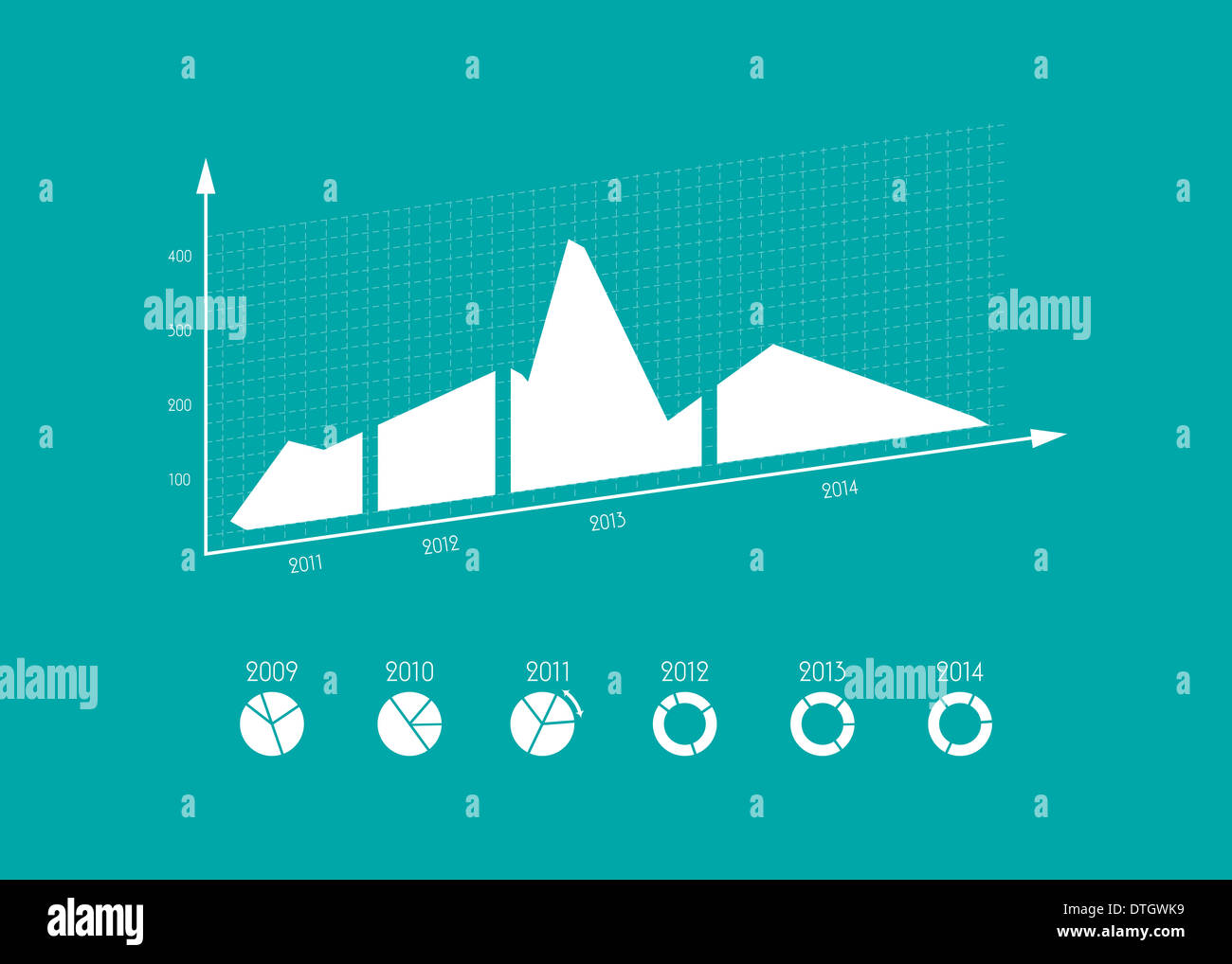 moderne Business-Infografiken-Elemente Stockfoto