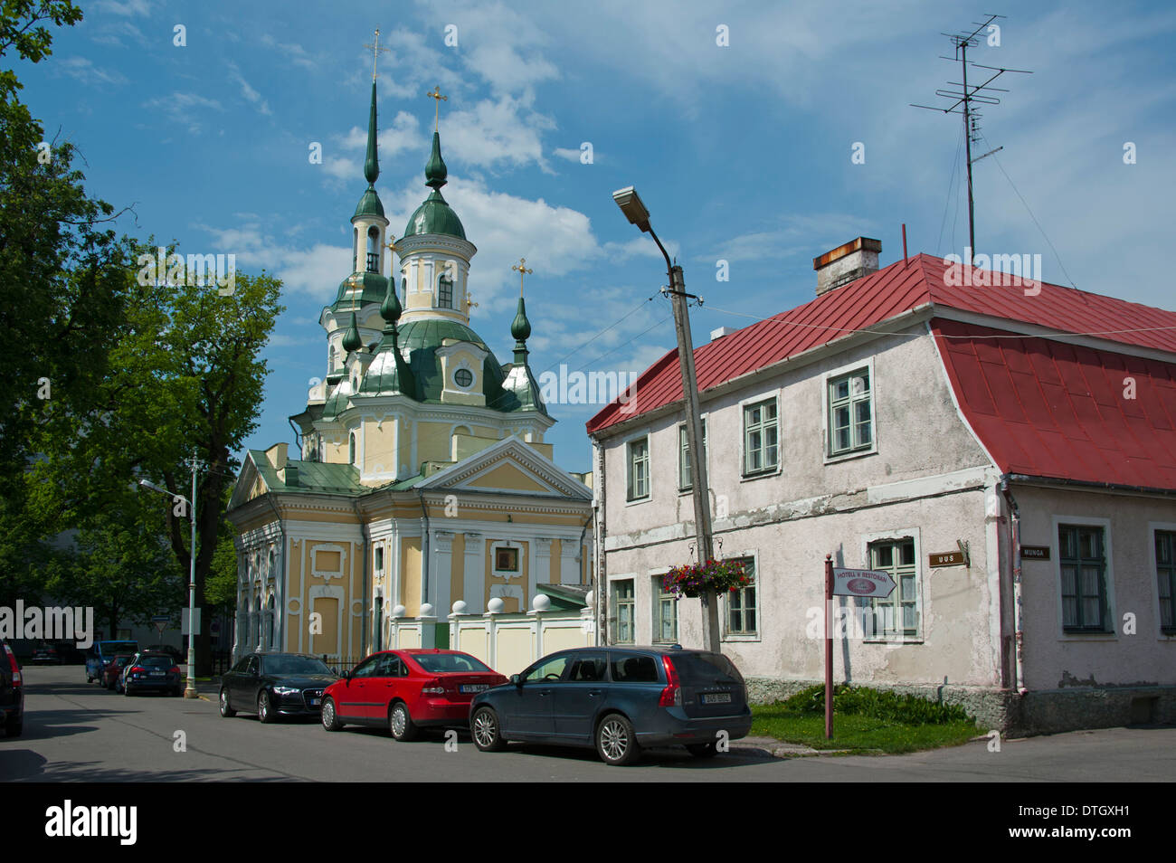 St. Katharinen Kirche, Pärnu, Estland, Baltikum Stockfoto