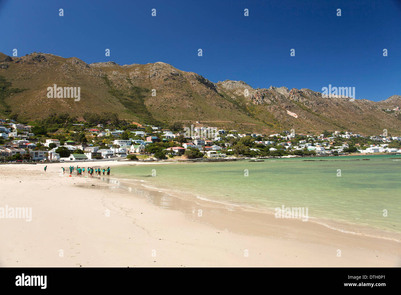 Sandstrand in Gordons Bay, Western Cape, Südafrika Stockfoto