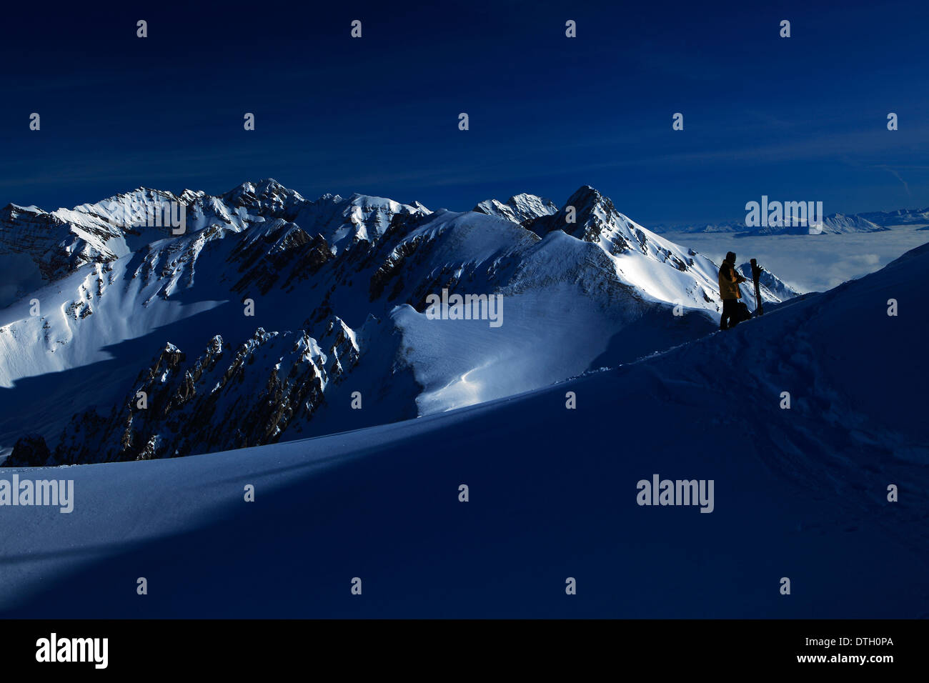 Verschneite Karwendel Palette, Innsbruck, Tirol, Österreich Stockfoto