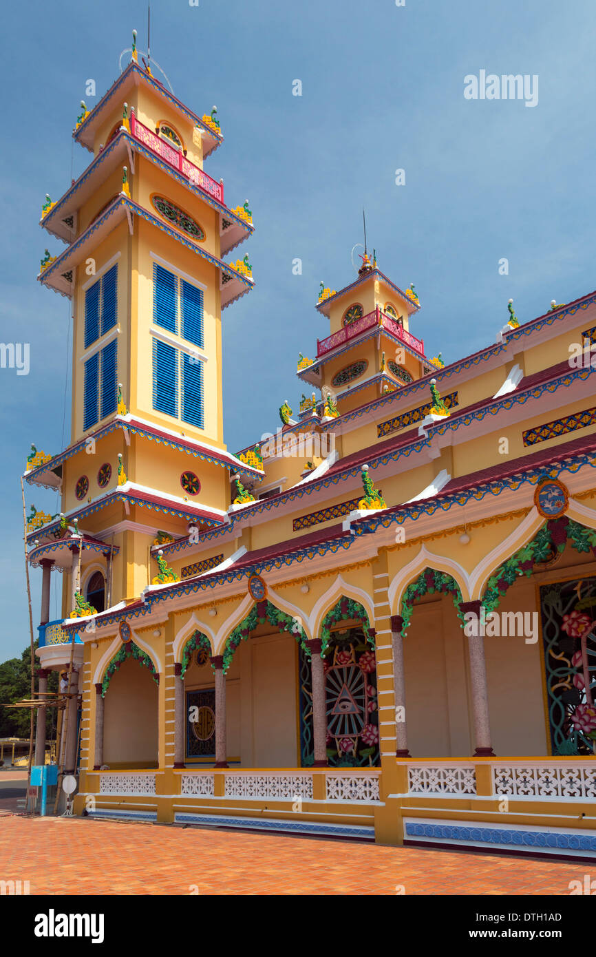 Cao Dai Tempel in Tay Ninh, Vietnam Stockfoto