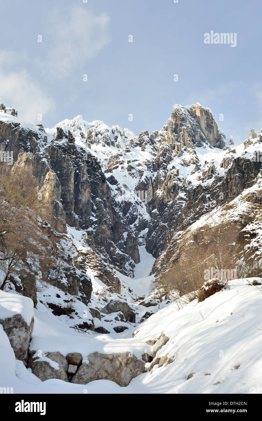 Gipfel der südlichen grigna Blick von canalone Porta Stockfoto