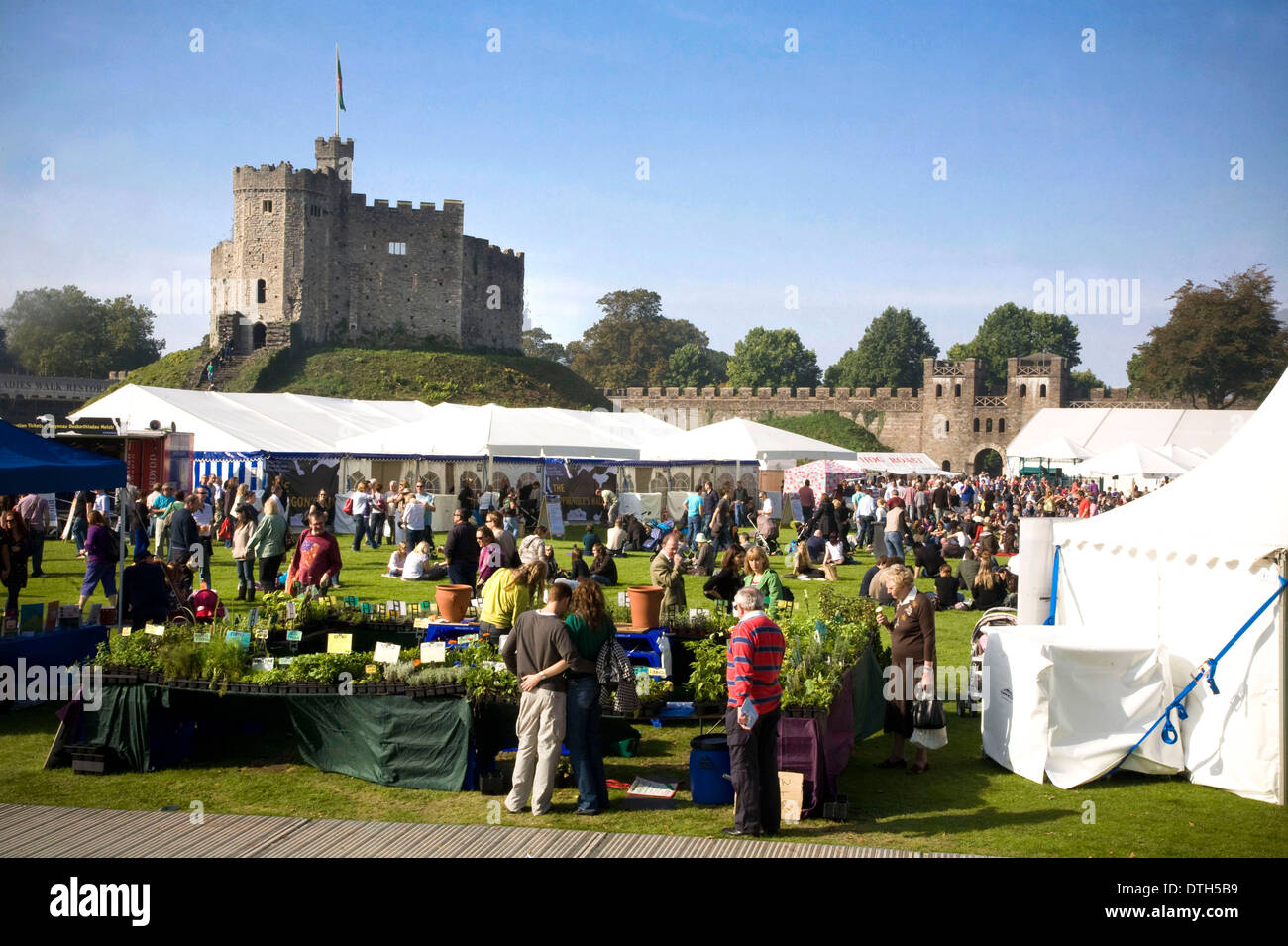 Der great British Cheese Festival, Cardiff Castle. Stockfoto