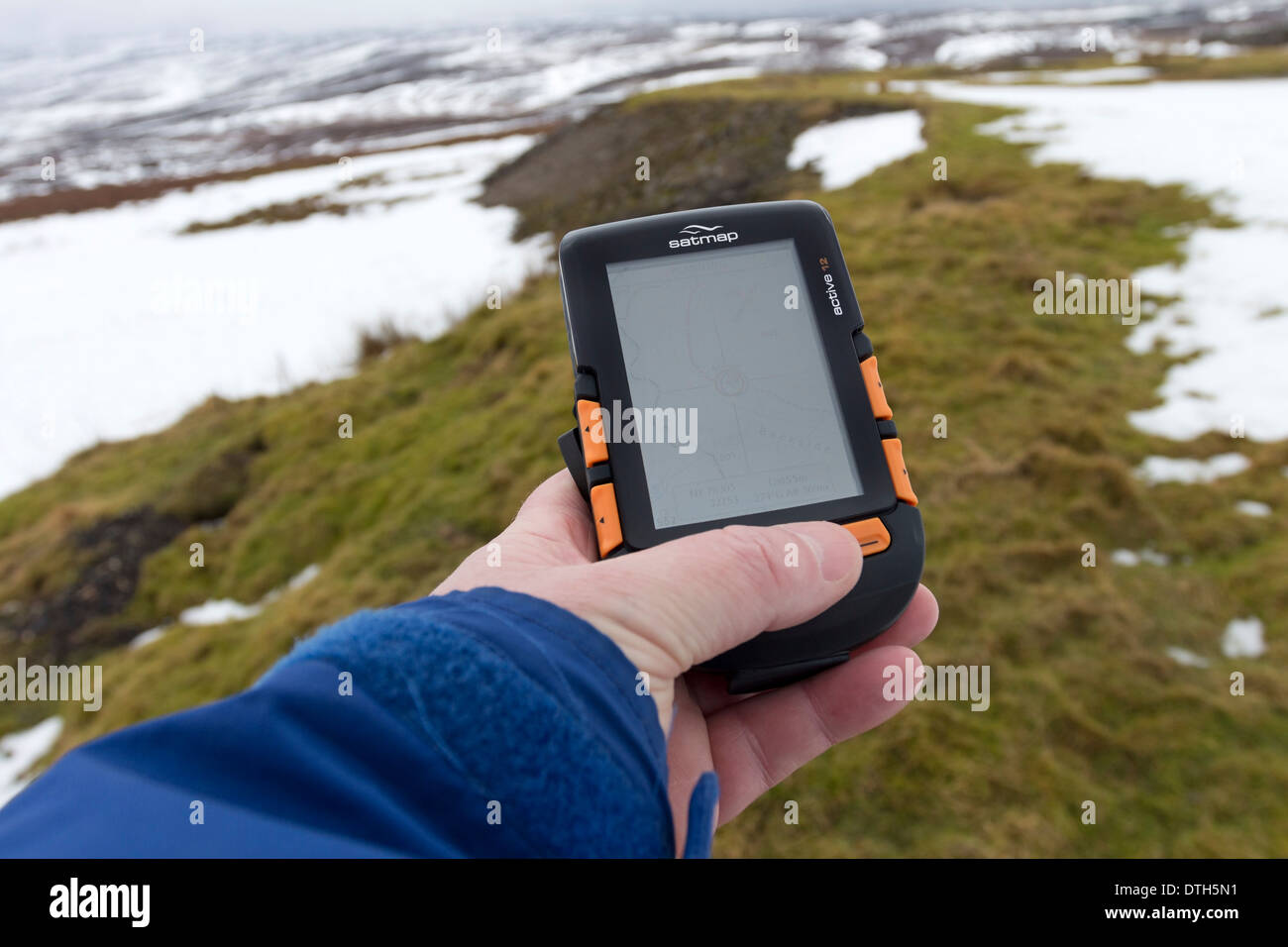 Satmap Active 12 GPS-Gerät im Einsatz UK Stockfoto