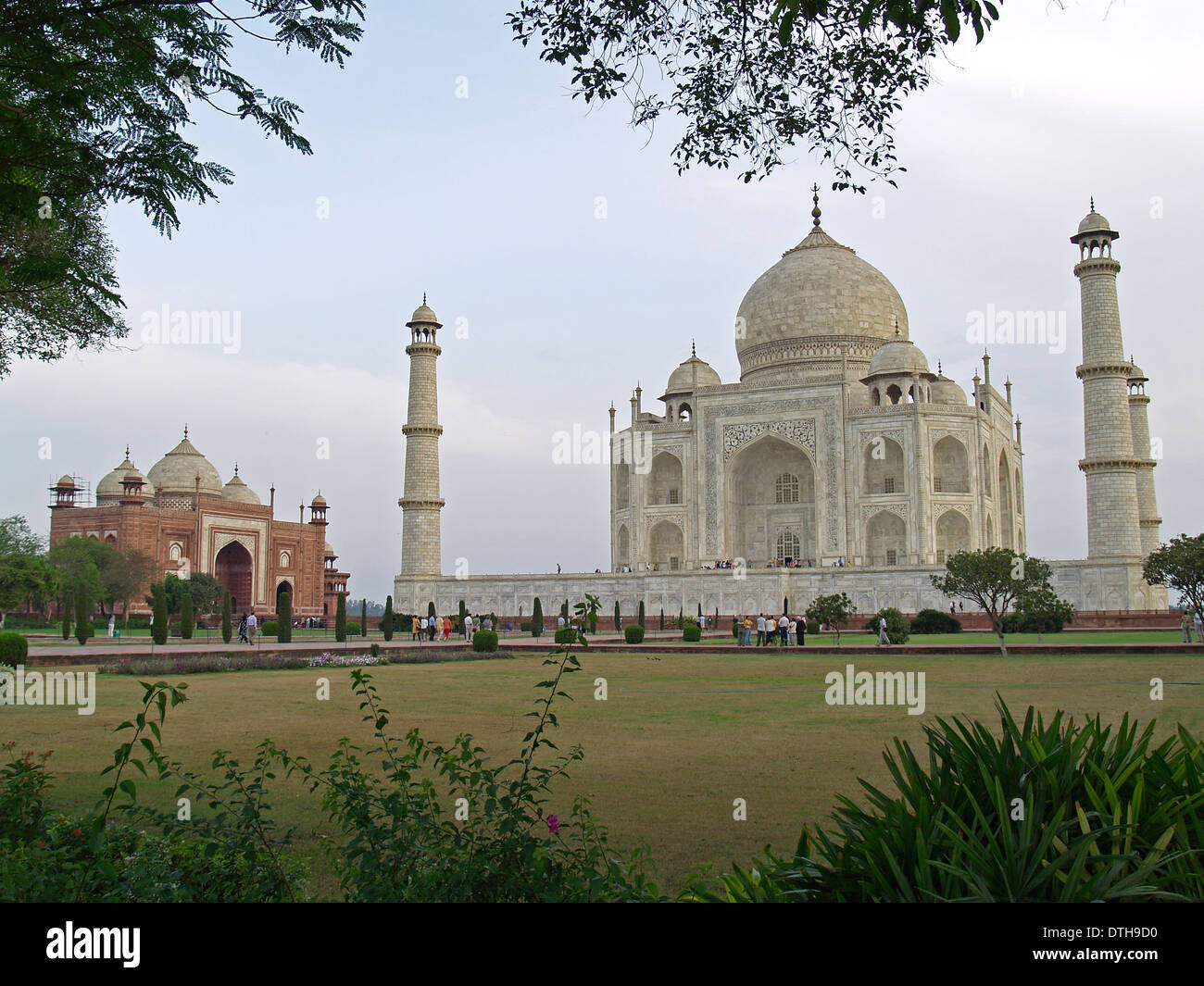 Das Taj Mahal und die Gärten, Agra, Indien Stockfoto