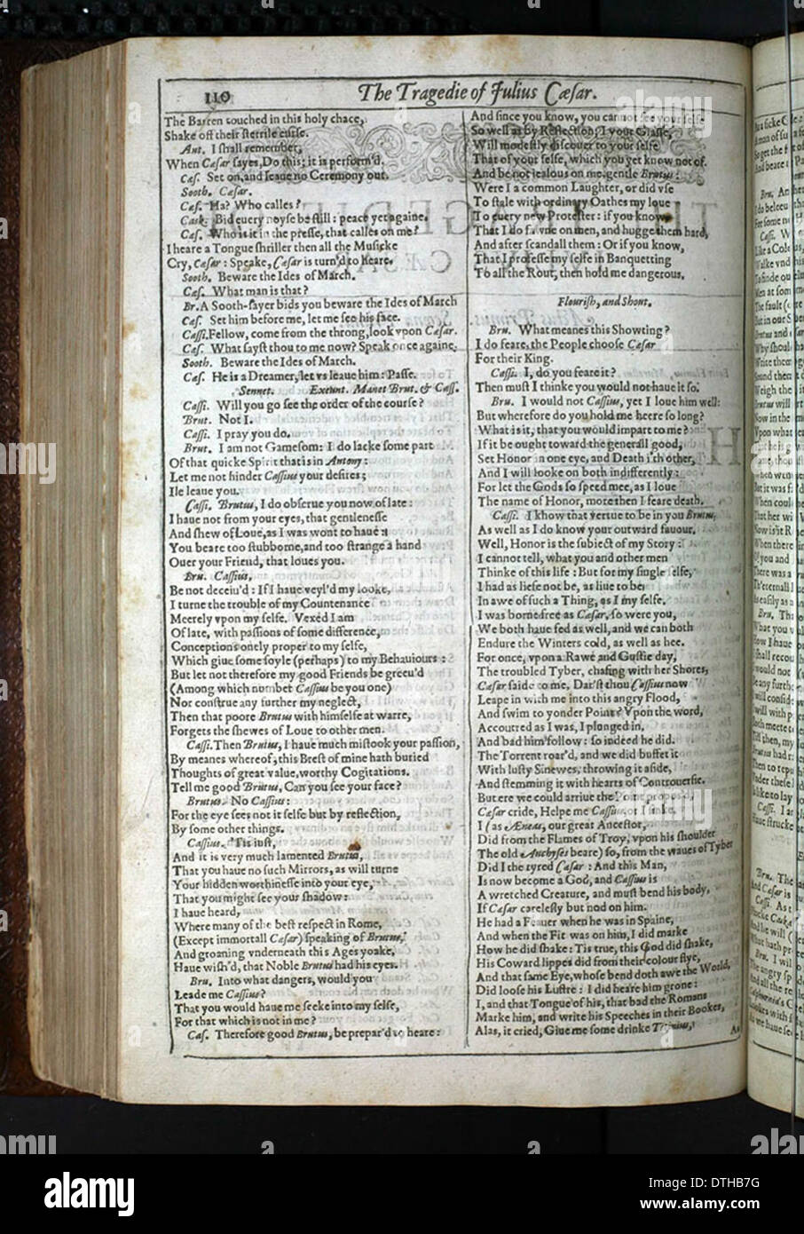Erstes Folio von Shakespeares Julius Caesar Stockfoto