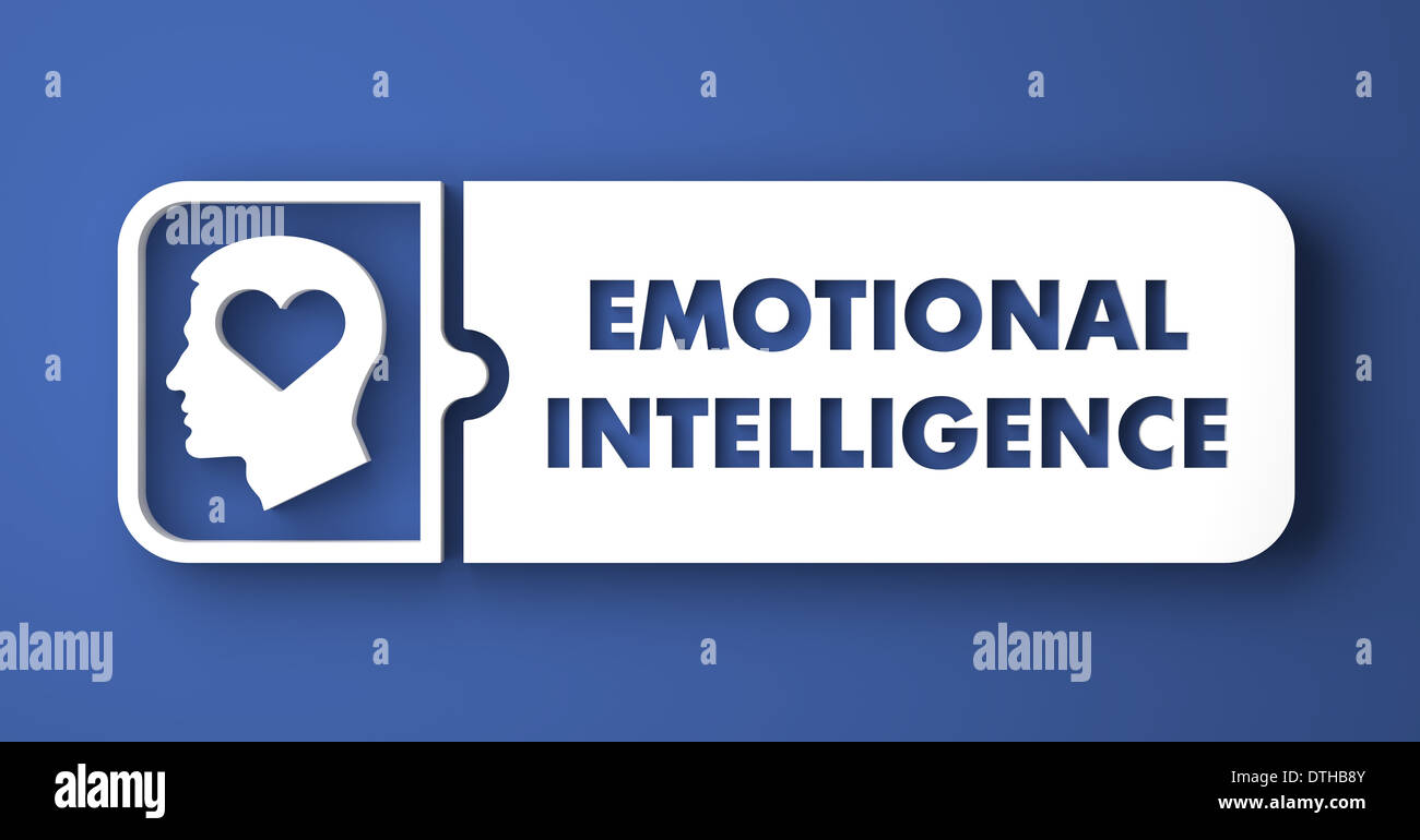 Emotionale Intelligenz im flachen Design-Stil. Stockfoto