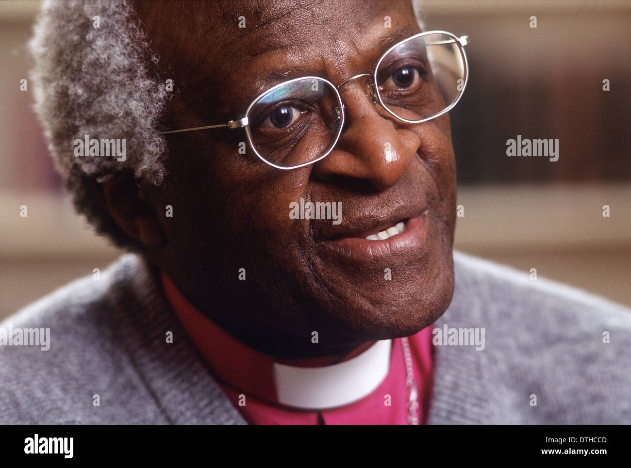 Ein Porträt von Erzbischof Desmond Tutu. Stockfoto