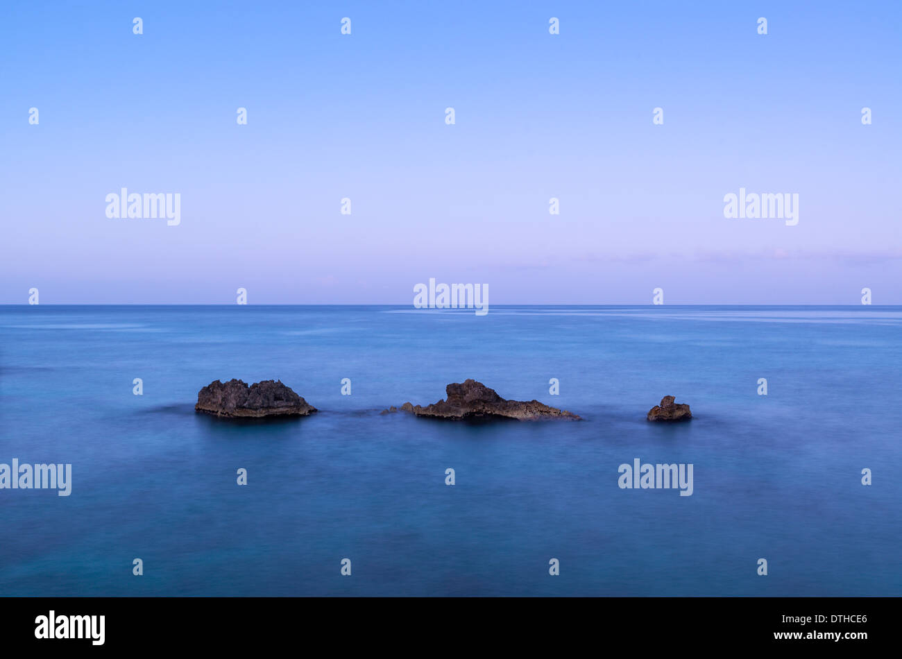 Beschauliche Seelandschaft, Negril, Jamaika Stockfoto
