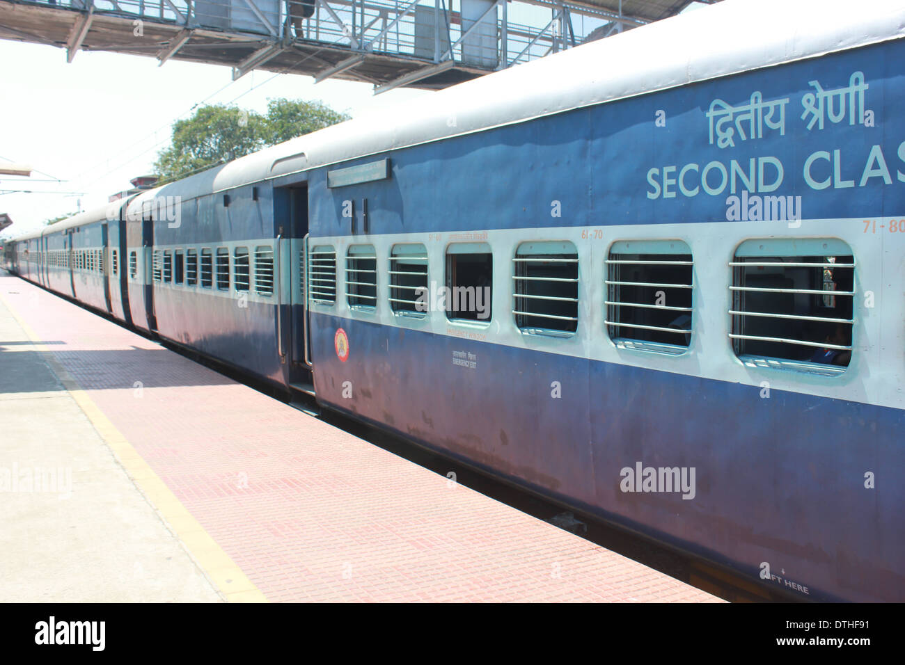 Zug Indien Indian Railway Stockfoto