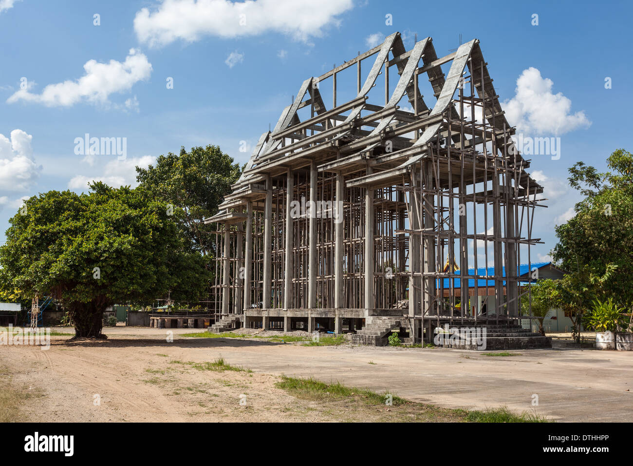 eine unvollendete Tempel unweit von Bangkok Stockfoto
