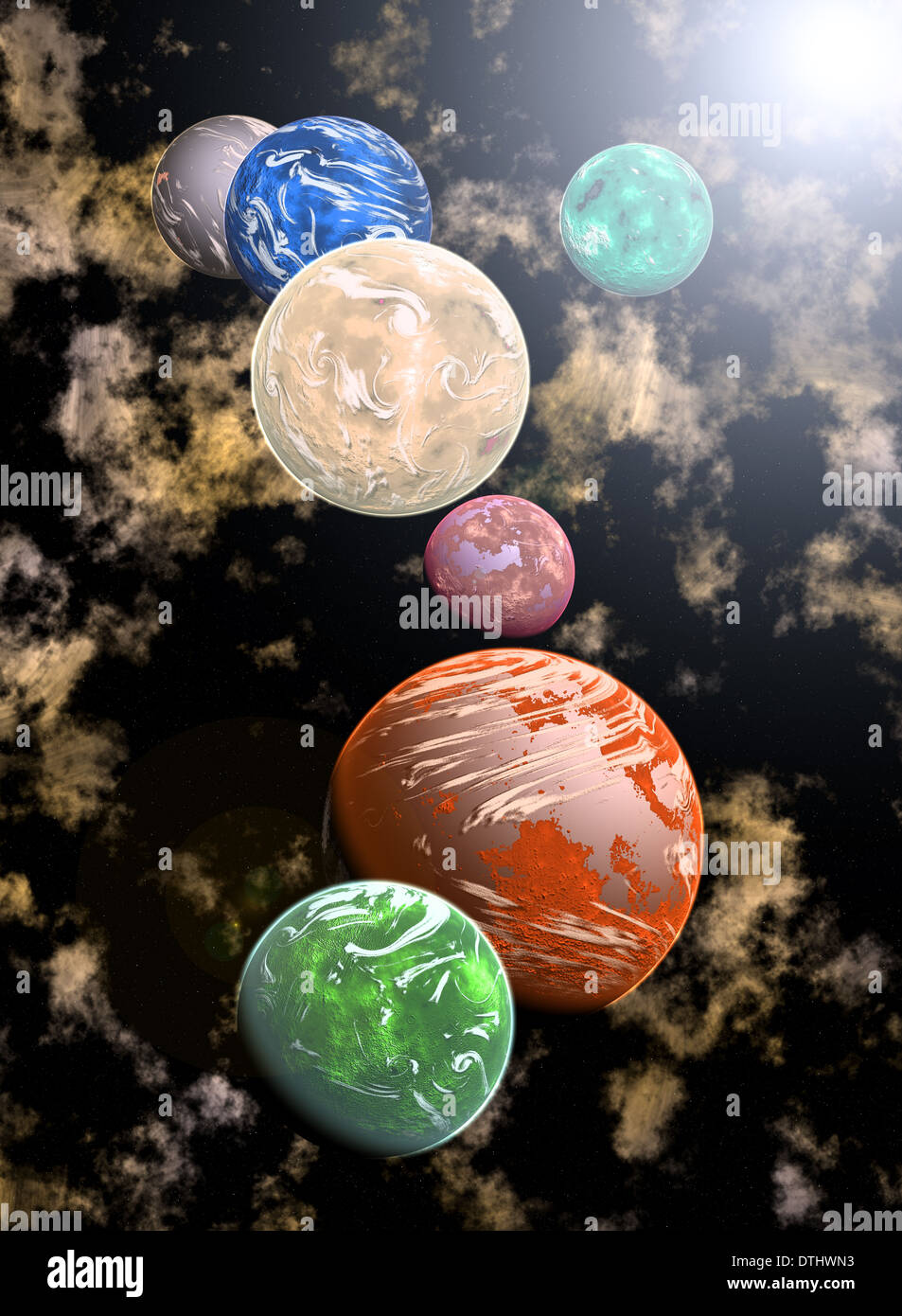 hohe Auflösung der gerenderten Weltraum. Stockfoto