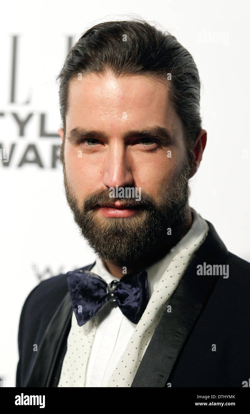 London, Großbritannien. 18. Februar 2014. Jack Guiness kommt bei den Elle Style Awards 2014 bei "Ein Damm" in London, Großbritannien, 18. Februar 2014. Foto: HUBERT B? OESL/Dpa/Alamy Live News Stockfoto