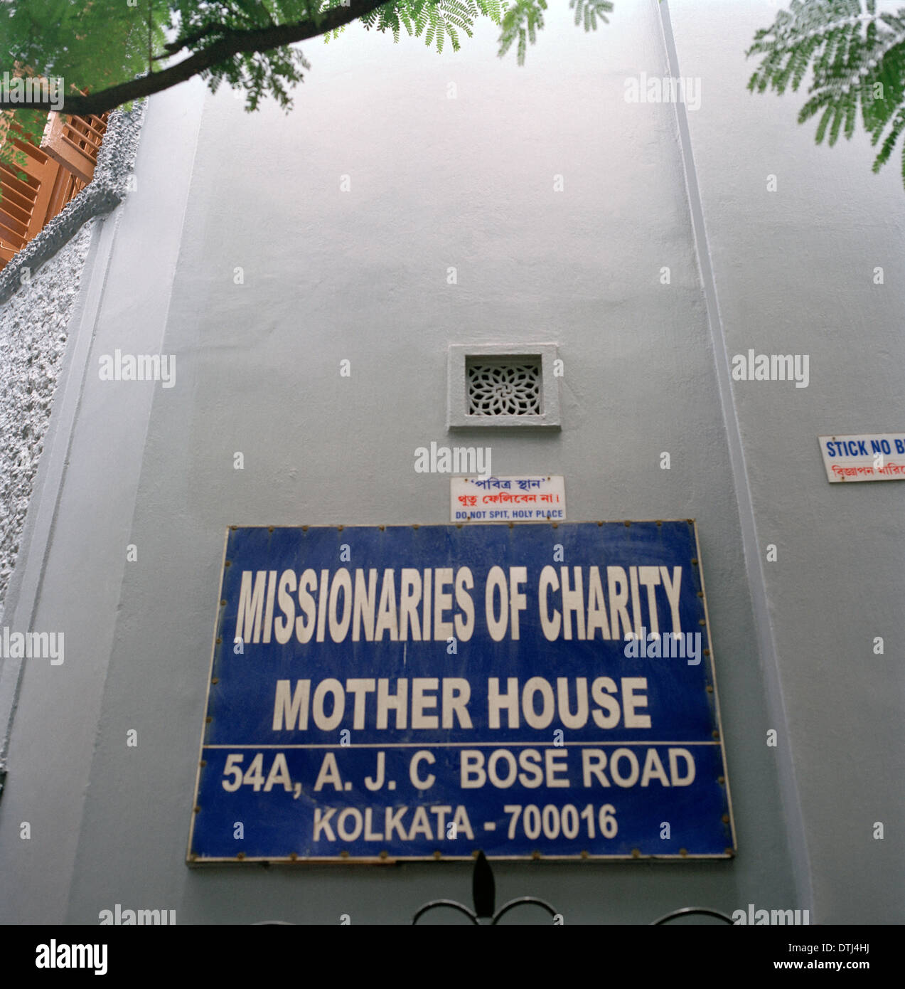 Mutter-Teresa-Haus in Kolkata Kalkutta in Westbengalen in Indien in Südasien. Christliche Religion religiöse Christentum Nächstenliebe Kultur Reisen Stockfoto