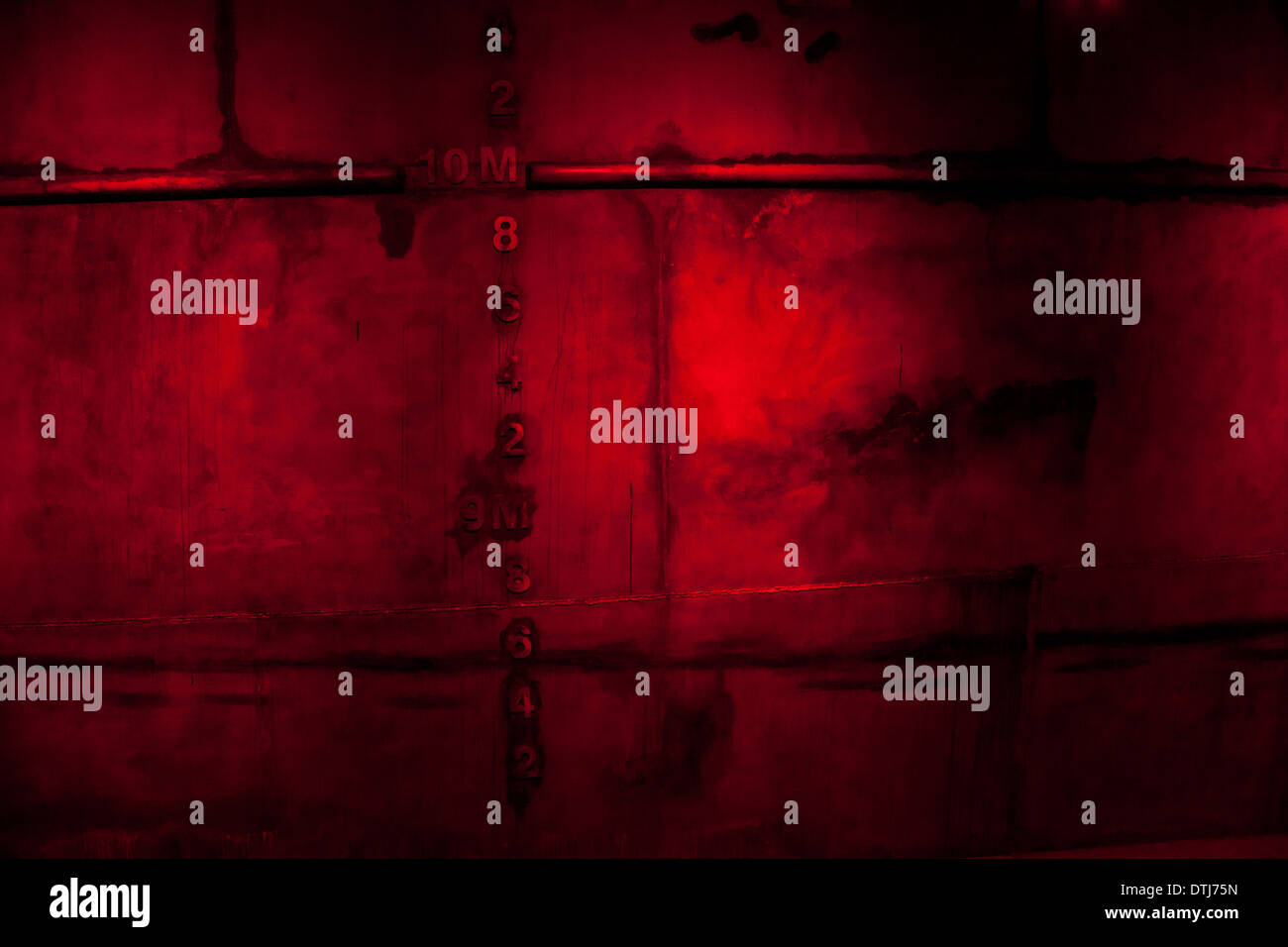 Detail von einem Schiffsrumpf Stockfoto