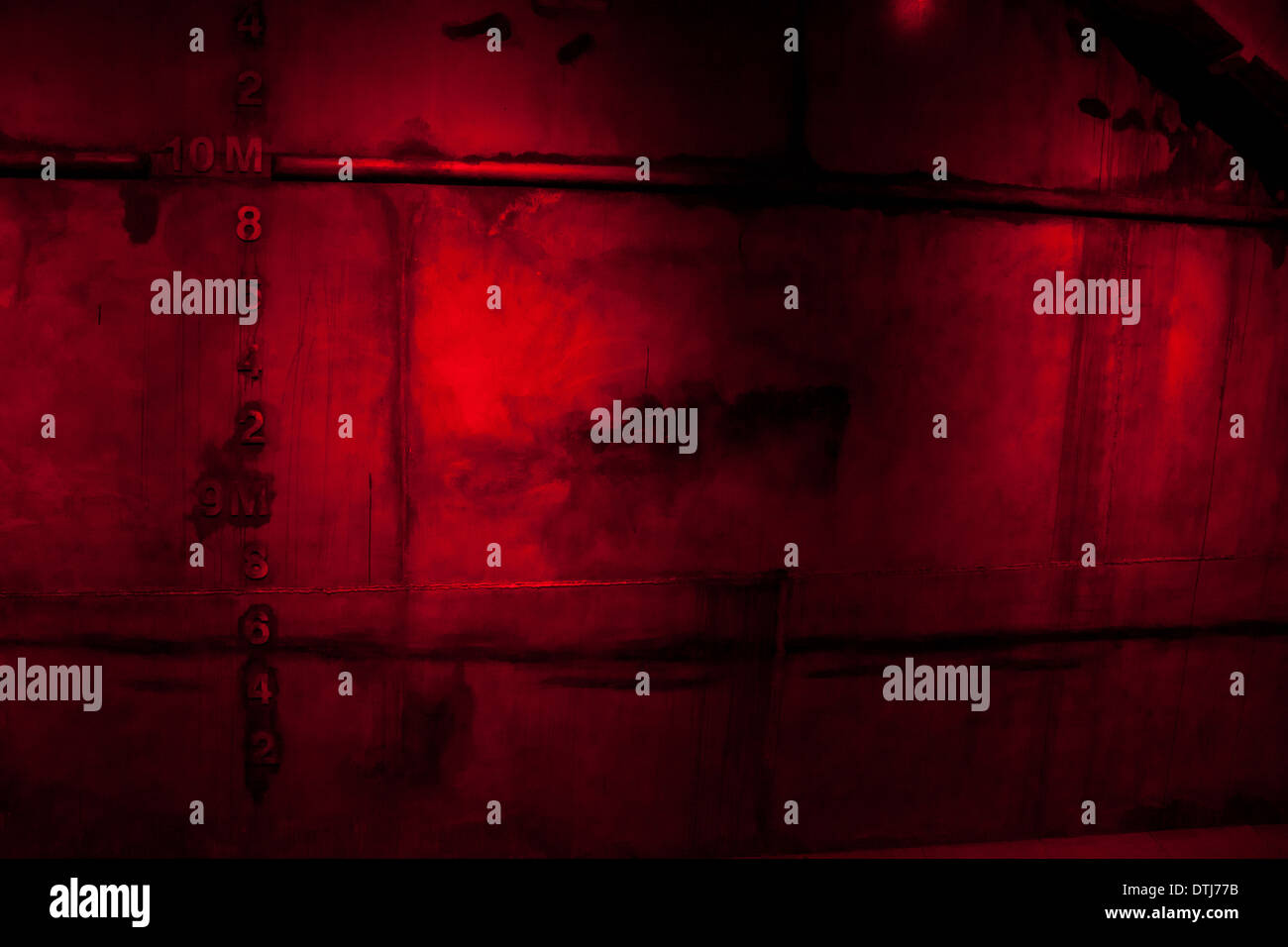 Detail von einem Schiffsrumpf Stockfoto