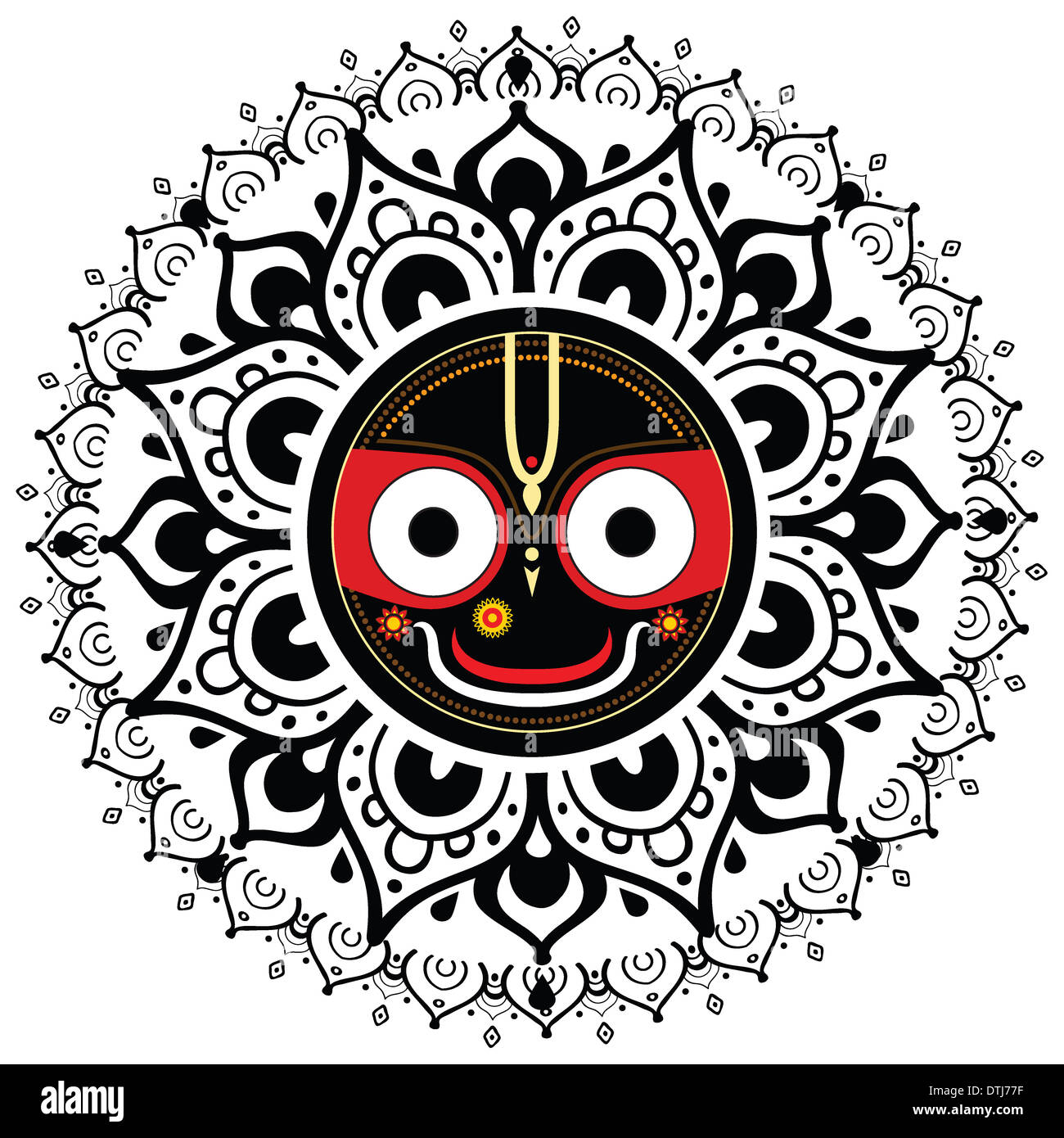 Jagannath. Indischer Gott des Universums. Stockfoto