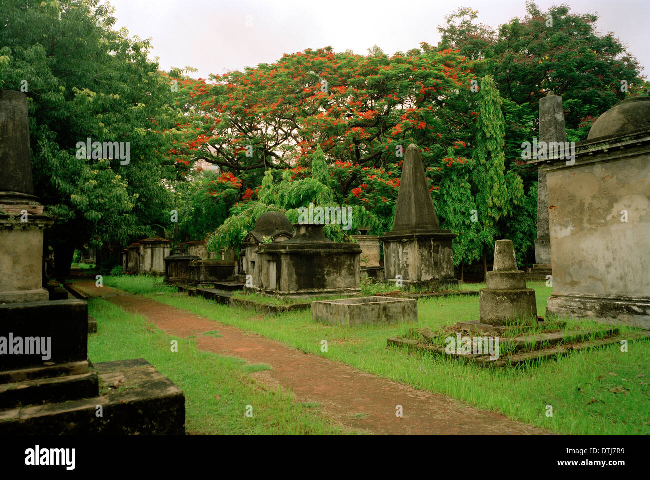 Park Street Cemetery in Kolkata Kalkutta in Westbengalen in Indien in Südasien. Friedhöfe Geschichte Geschichtskultur Gelassenheit indische Reise Stockfoto