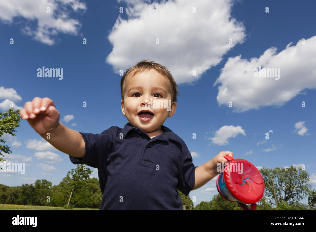 Ein Junge von 15 Monate alt zu Hause Pennsylvania USA Stockfoto