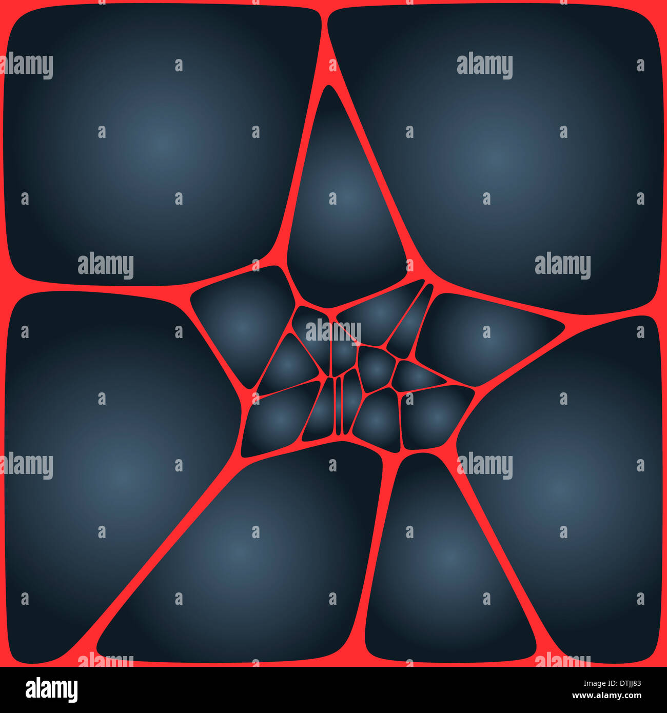Abstrakten bunten roten geometrischen Sechseck Stockfoto