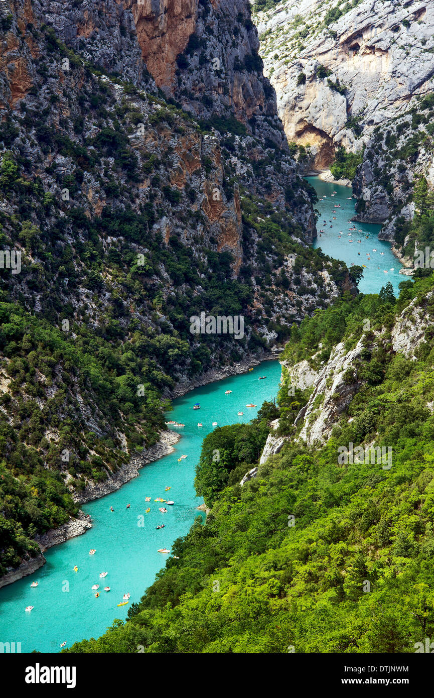 Europa, Frankreich, Var, regionalen natürlichen Parks von Verdon, Gorges du Verdon. Der canyon Stockfoto