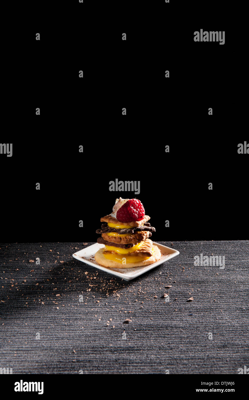 Creme Dessert essen Früchte süß Stockfoto
