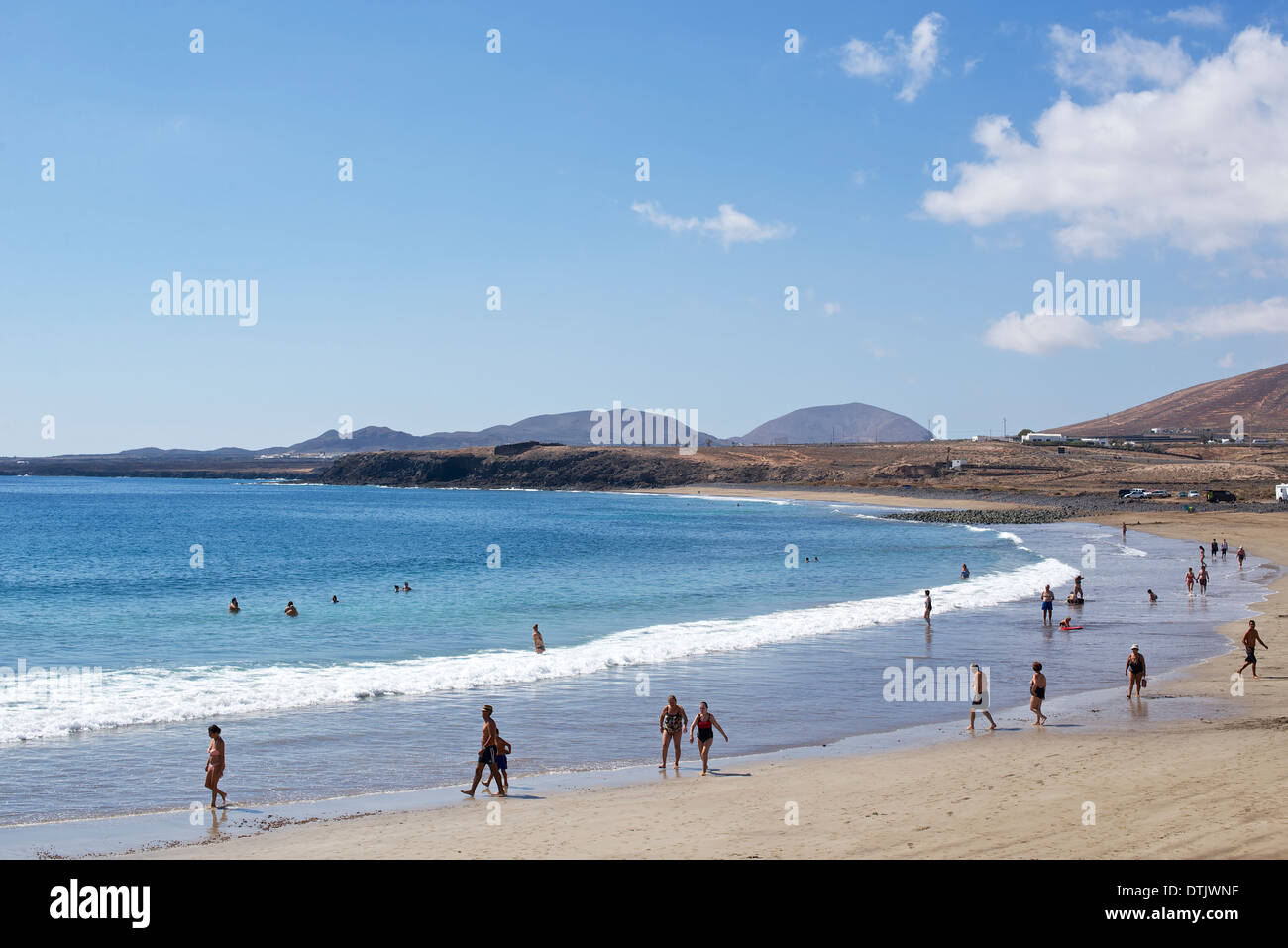Playa la Garita, Arrieta, Lanzarote, Spanien. Stockfoto