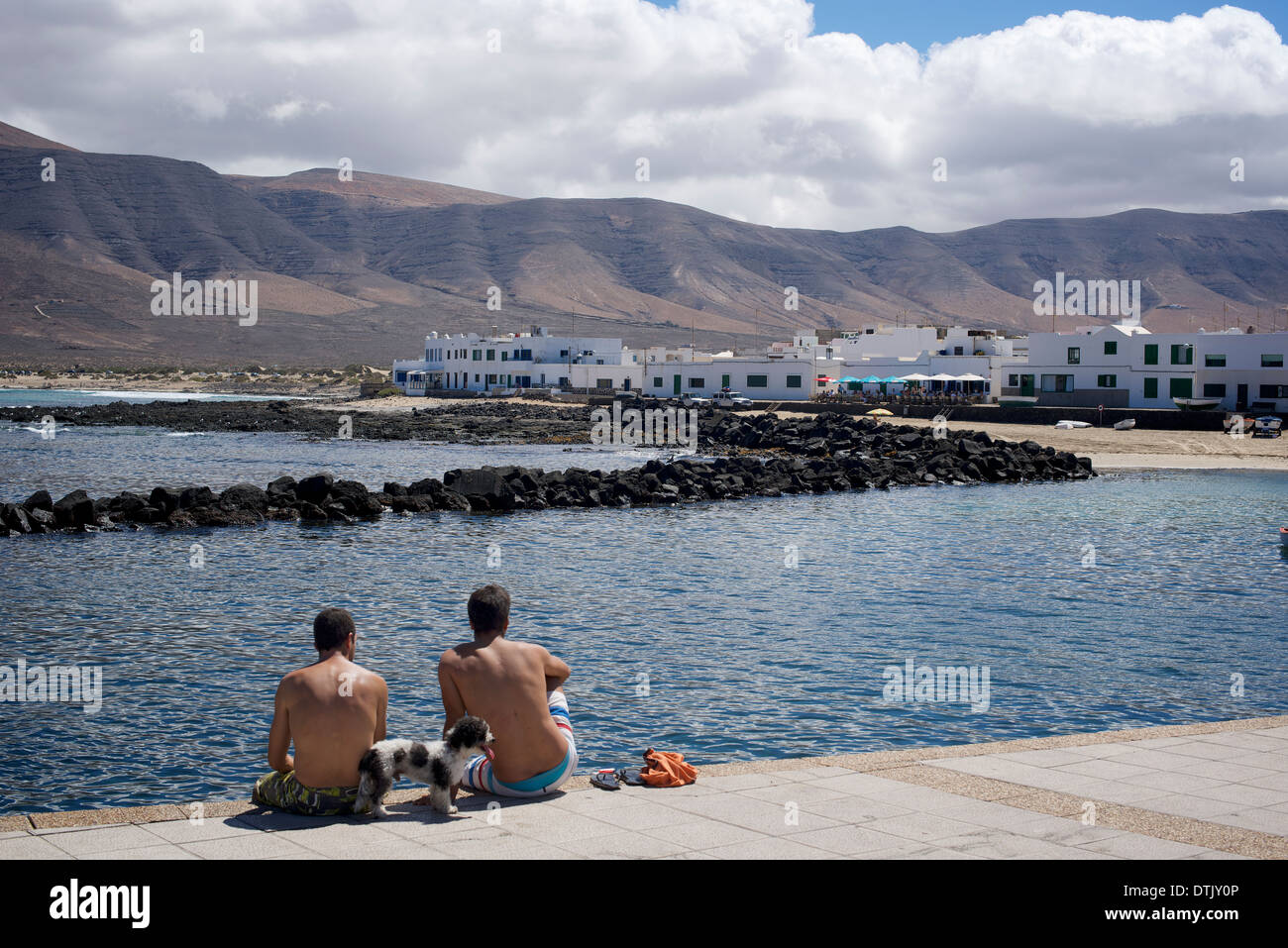 La Caleta de Famara. Stockfoto