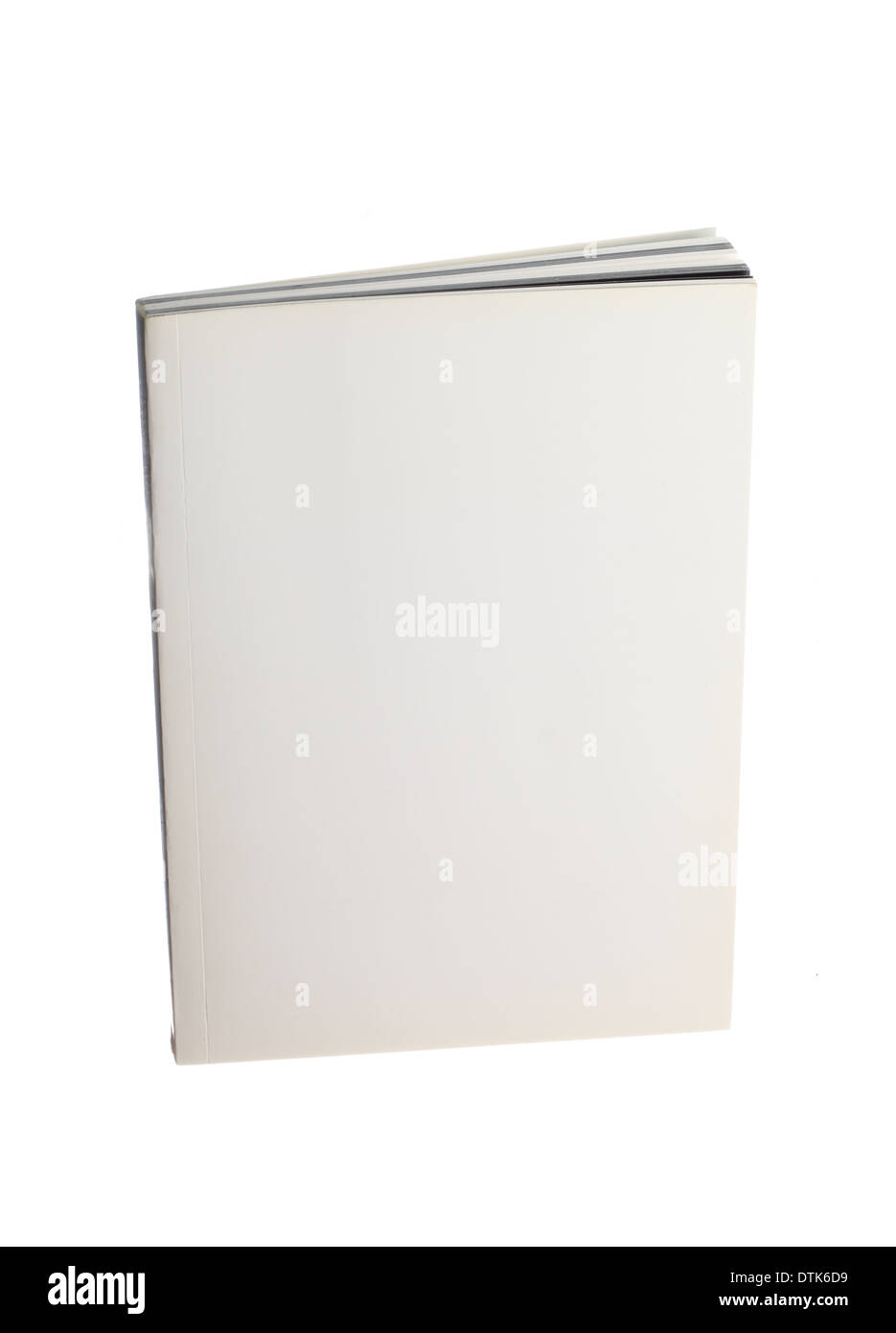 Leeres Buch mit festem Einband isoliert auf weißem Hintergrund Stockfoto