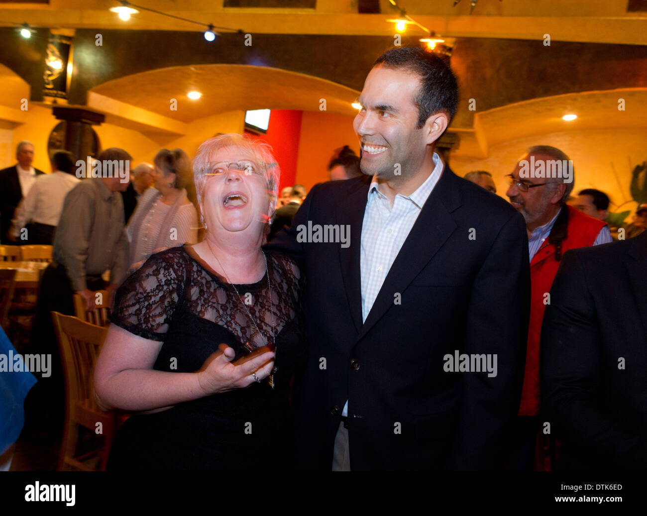 George P. Bush Gerichte Hispanic Republikaner während einer Kampagne Schaukel durch Süd-Texas in McAllen entlang der Texas-mexikanischen Grenze. Stockfoto