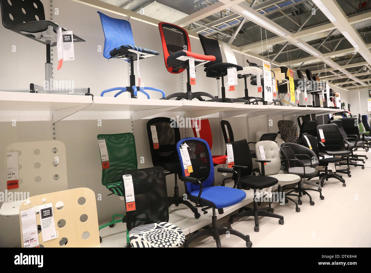 Show-Room im Ikea Einrichtungshaus Stockfoto