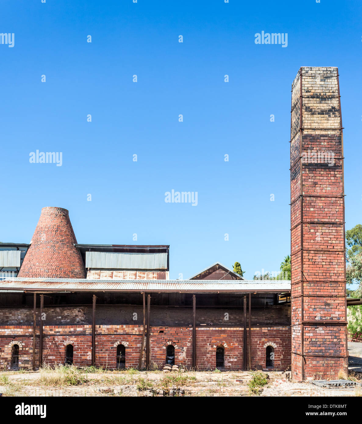 Historischen Töpferöfen in Bendigo Töpferei, eine wichtige Sehenswürdigkeit in Bendigo, Victoria, Australien Stockfoto