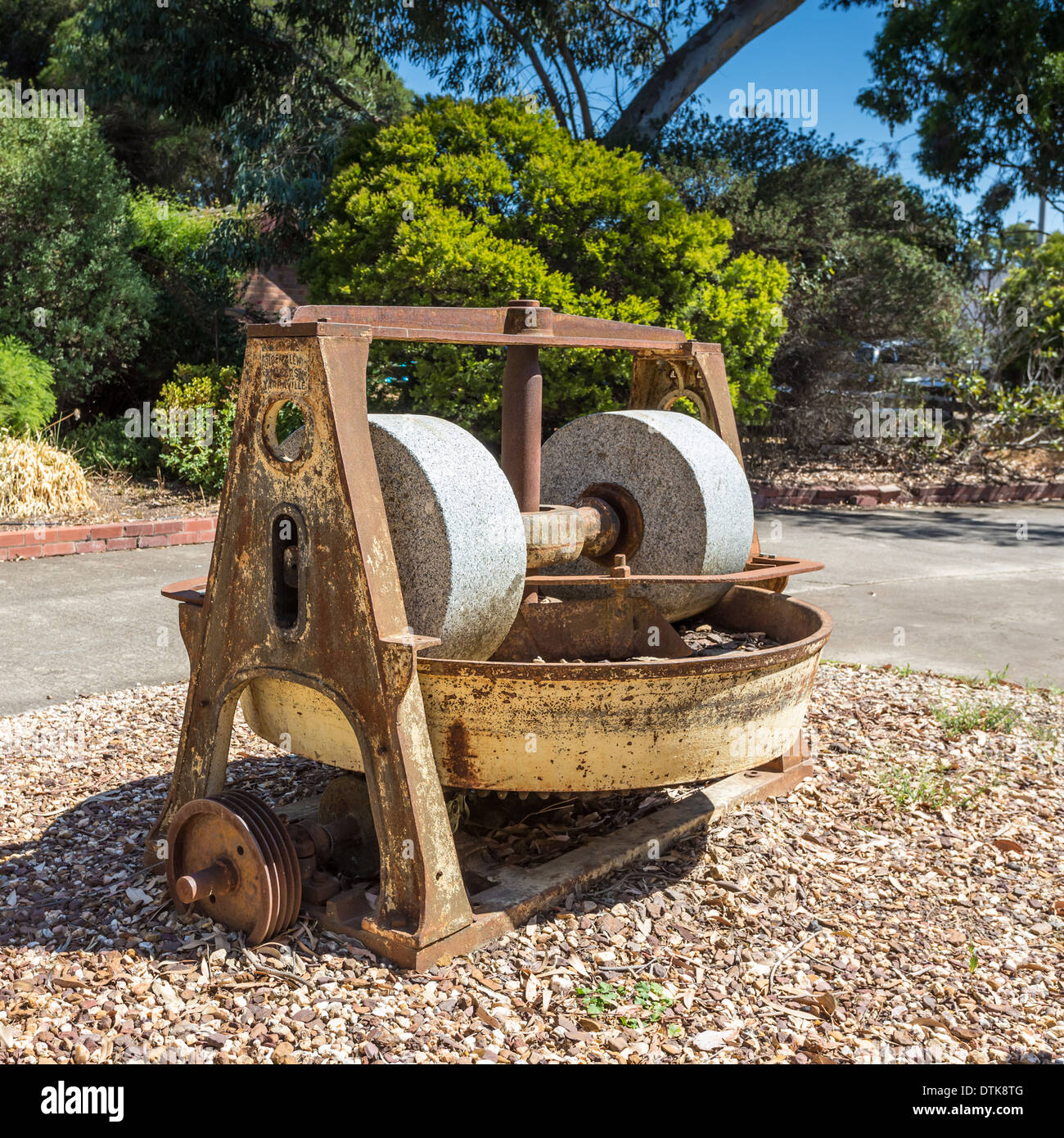 Alte steinerne Mühle in Bendigo Keramik, Bendigo, Victoria, Australien Stockfoto