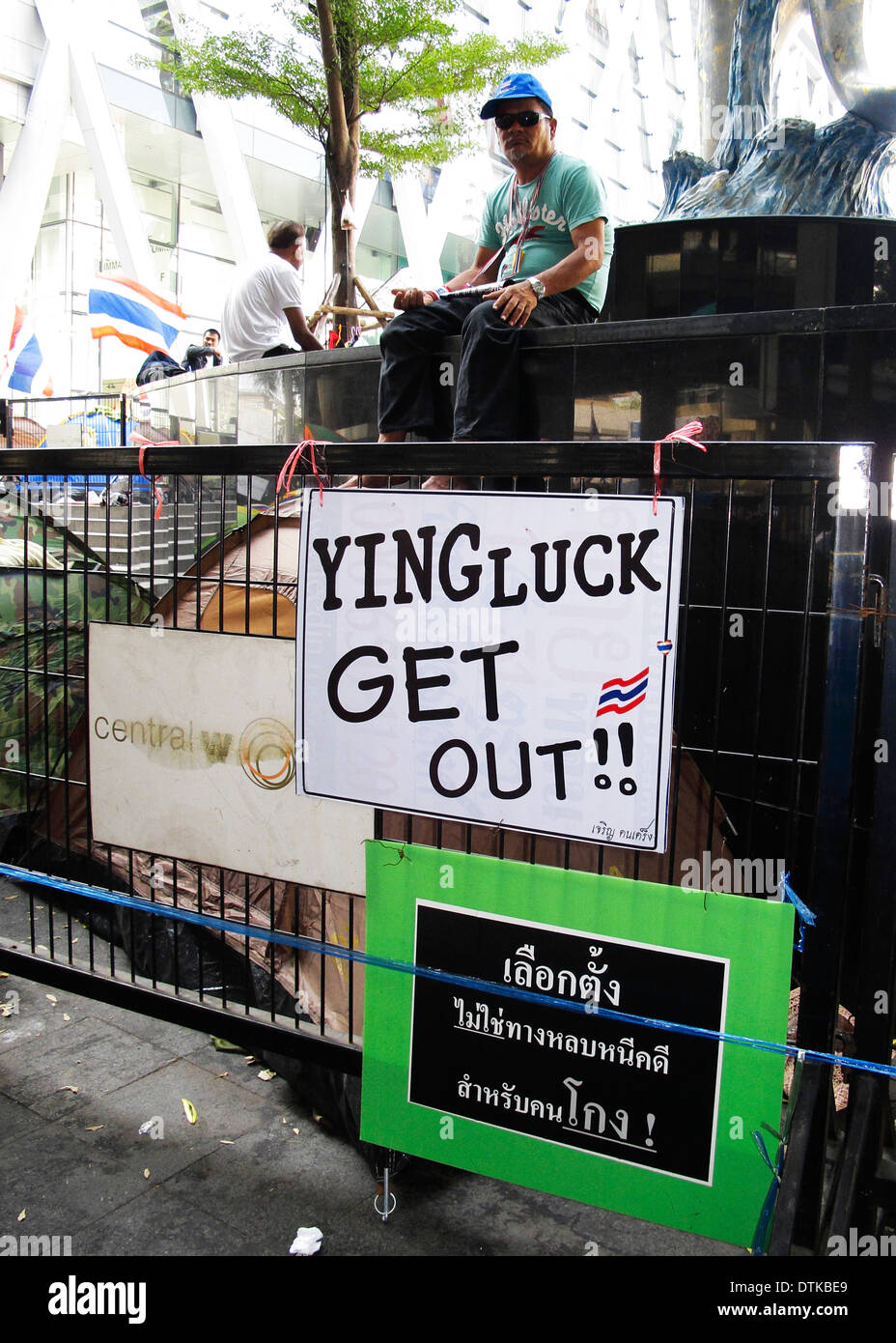 Politischer Protest in Bangkok, Thailand. Stockfoto
