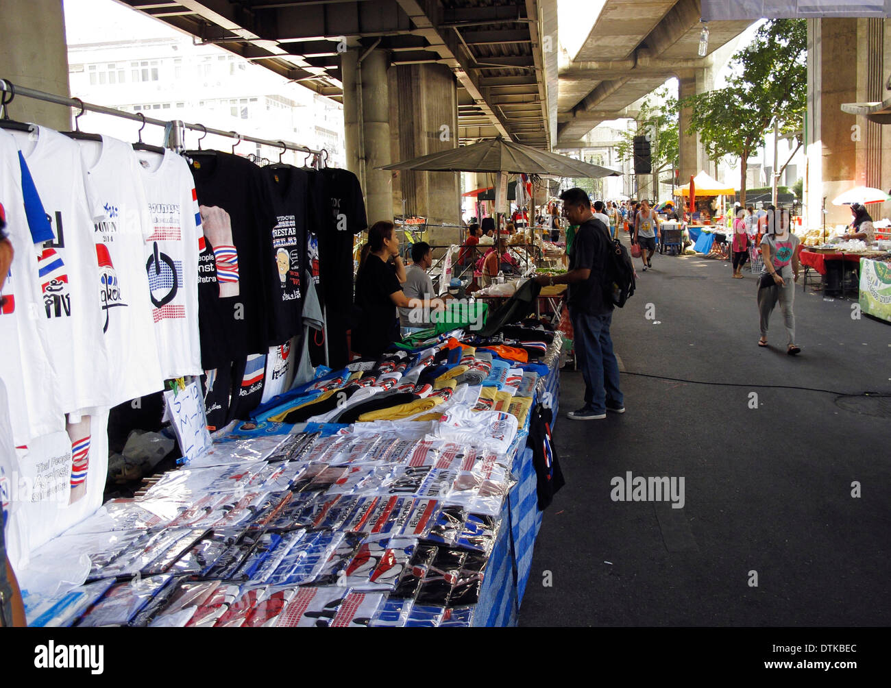Politischer Protest in Bangkok, Thailand. Stockfoto