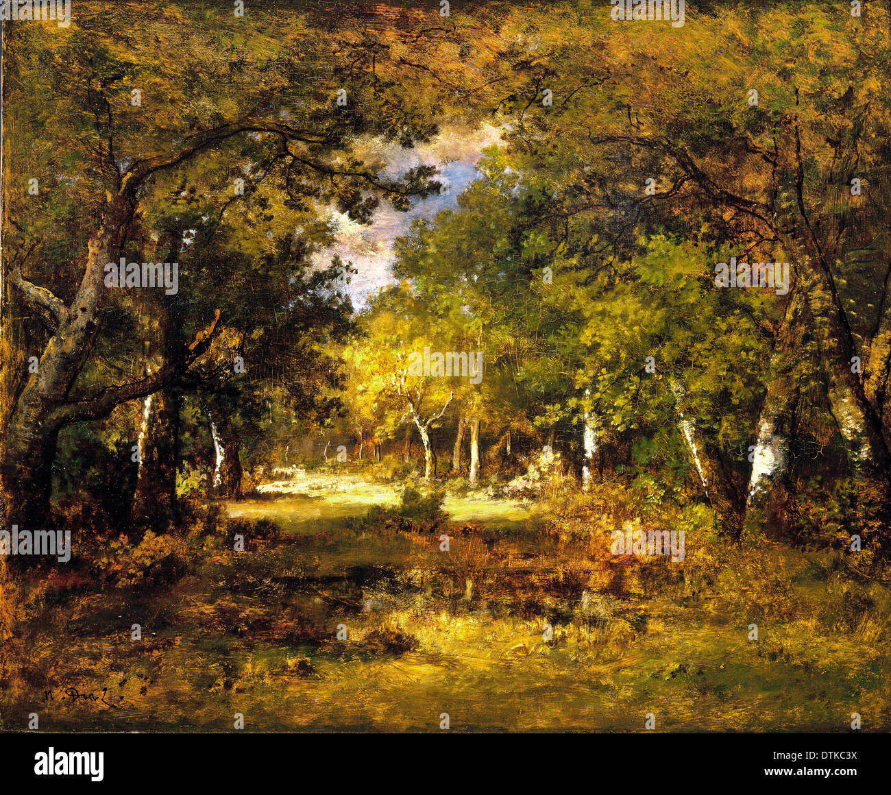 Narcisse Virgilio Diaz, Wald Szene 1844-1860 Öl auf Leinwand. Brooklyn Museum, New York City, USA. Stockfoto