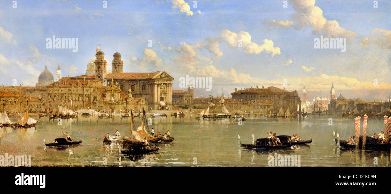 David Roberts, die Giudecca, Venedig 1854 Öl auf Leinwand. Yale Center for British Art, New Haven, USA. Stockfoto