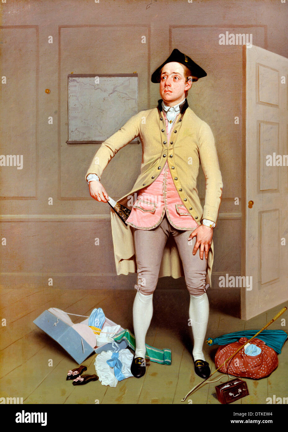 Samuel de Wilde, Samuel Thomas Russell in Samuel Footes "Bürgermeister von Garratt" 1810-1811 Öl auf Leinwand. Stockfoto