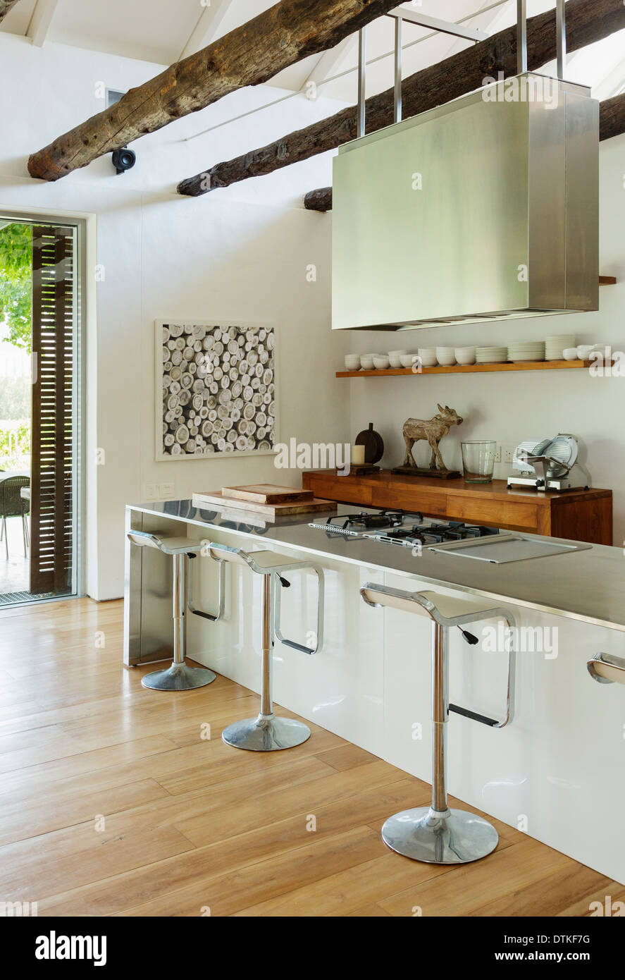 Moderne Küche Stockfoto