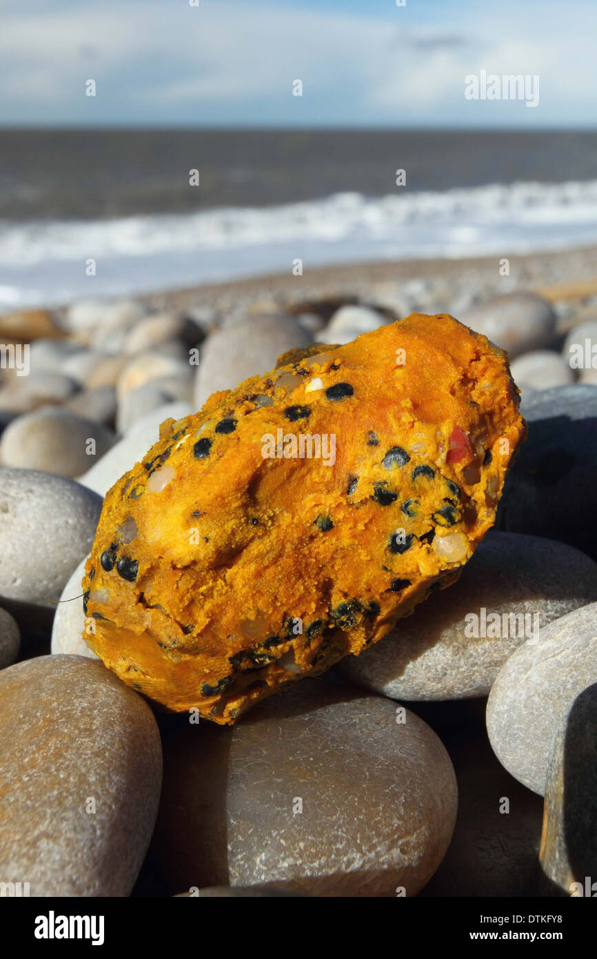 Palm Öl am Strand, Palmöl, Chesil beach Dorset UK Stockfoto