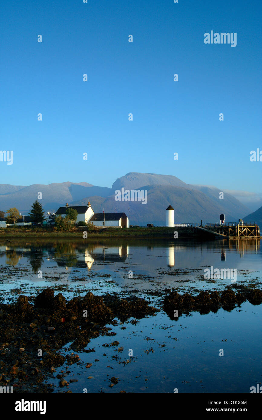 Ben Nevis und Loch Linnhe von Corpach, Lochaber Stockfoto