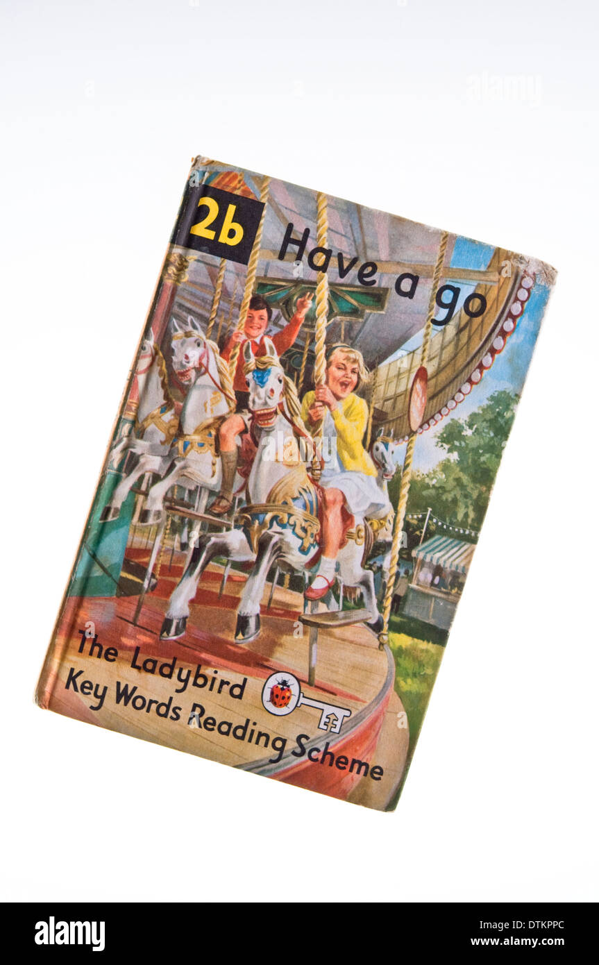 Haben Sie ein Go - A Marienkäfer früh Buch Regelung, die neue Leser auf Schlüsselwörter, die mit der "Look und sagen" Methode einführt. Stockfoto