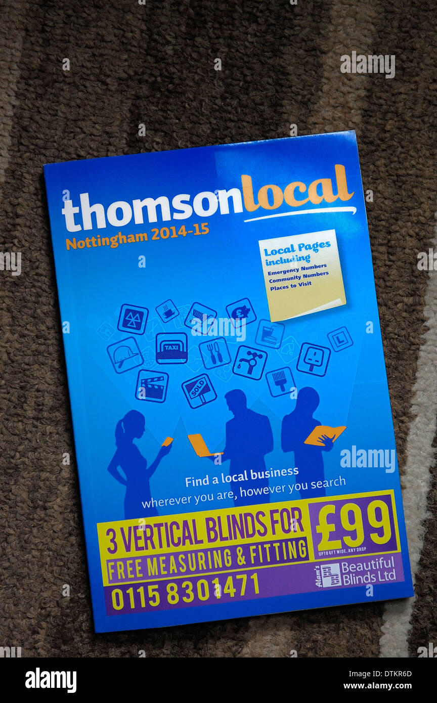 Thomson-lokales Geschäft-Verzeichnis-Telefonbuch Stockfoto