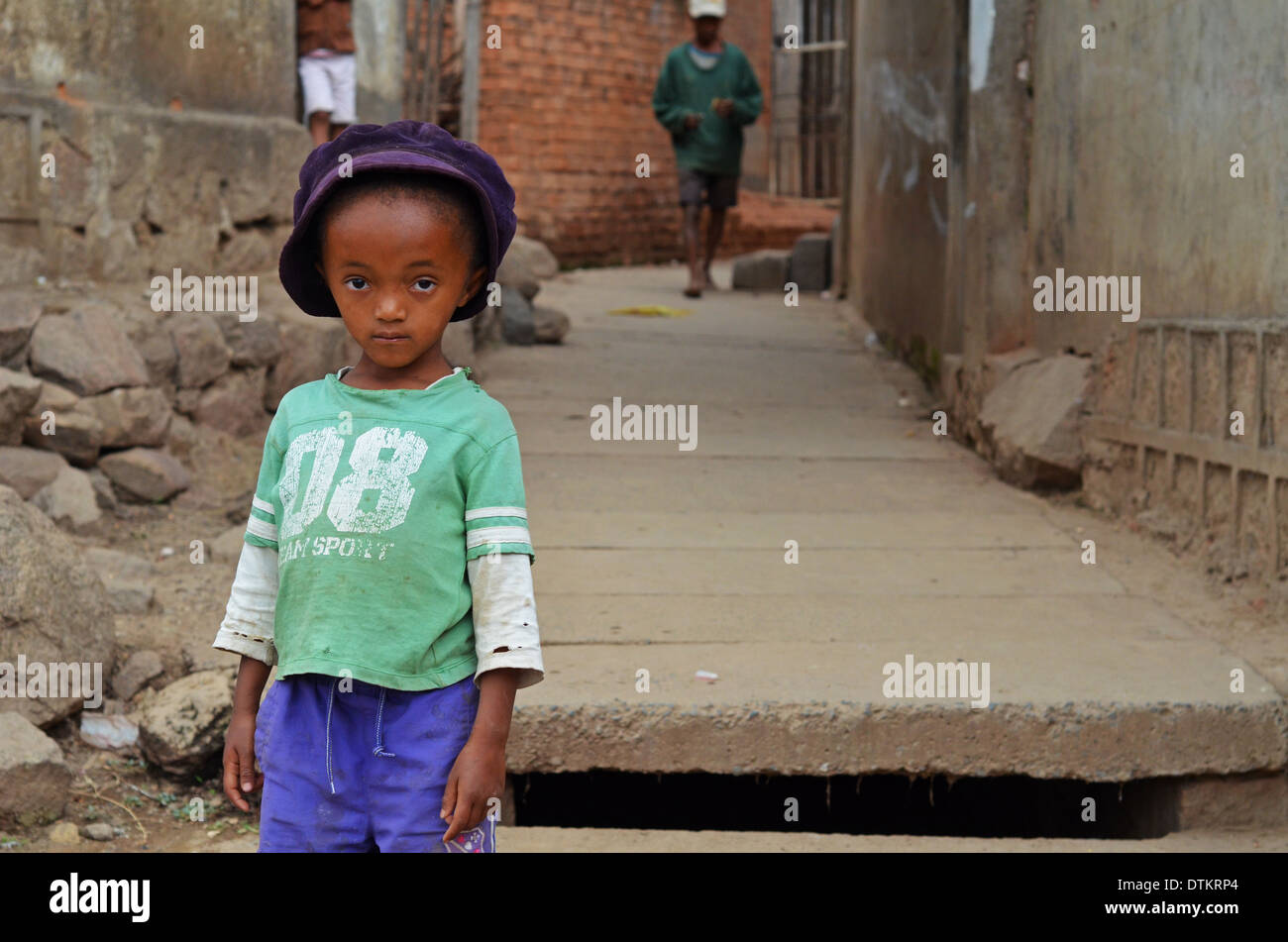 Madagaskar, Ampefy, Porträt eines jungen Mädchens Stockfoto