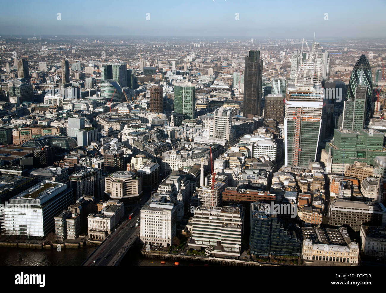 Blick auf die Stadt London bilden das höchste Gebäude in Europa "The Shard" Stockfoto
