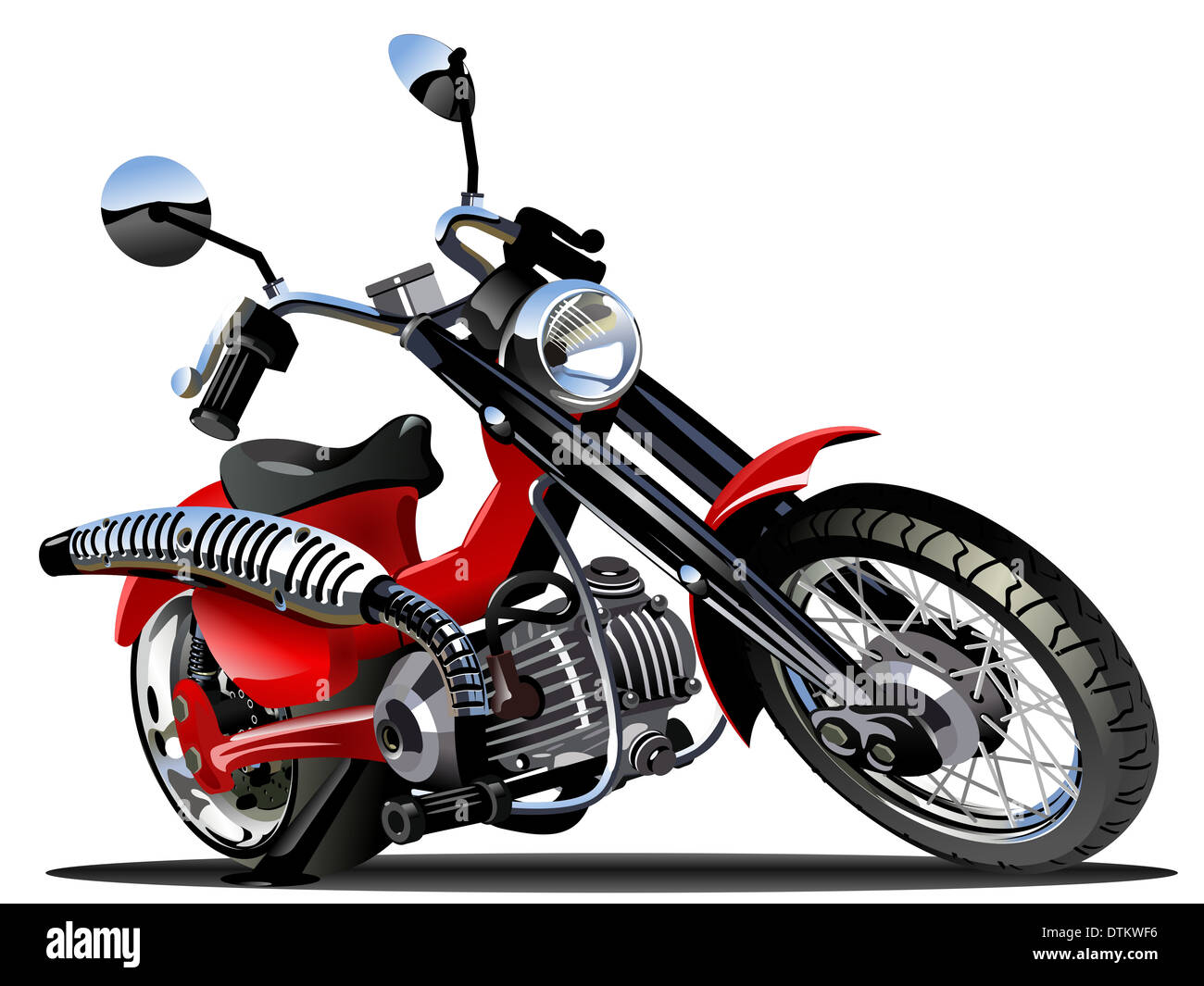 Cartoon Motorrad Stockfoto